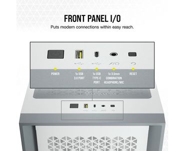 CAJA SEMITORRE ATX 4000D AIRFLOW TG WHITE CORSAIR