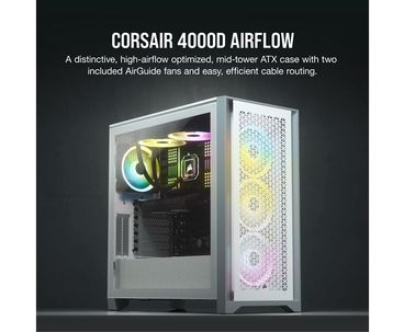 CAJA SEMITORRE ATX 4000D AIRFLOW TG WHITE CORSAIR