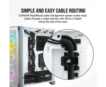 CAJA SEMITORRE ATX 4000D AIRFLOW TG WHITE CORSAIR
