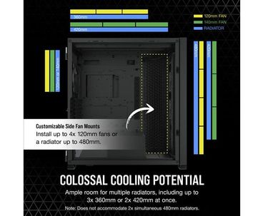 CAJA TORRE ATX 7000D AIRFLOW TG BLACK CORSAIR