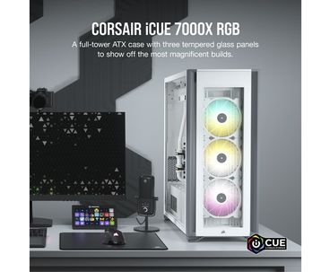 CAJA TORRE ATX ICUE 7000X RGB TG WHITE CORSAIR