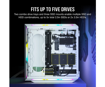 CAJA SEMITORRE ATX ICUE 5000T RGB TG WHITE CORSAIR