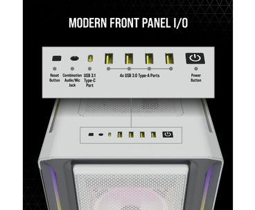 CAJA SEMITORRE ATX ICUE 5000T RGB TG WHITE CORSAIR