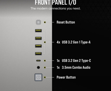 CAJA SEMITORRE ATX 6500X TG WHITE/SATIN GRAY ALUMINUM CORSAIR